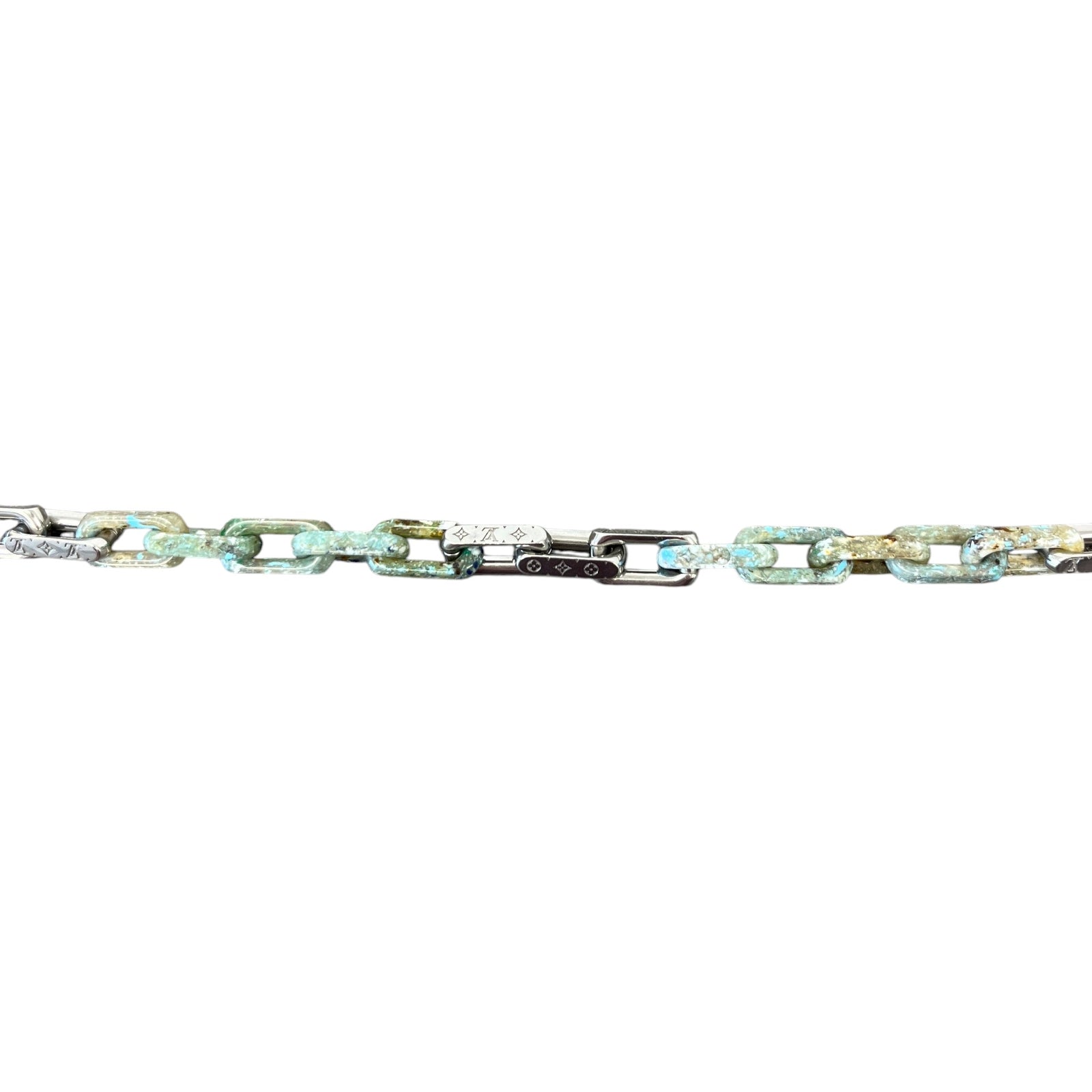 Men's Monogram Chain Necklace Silver - Photo 4