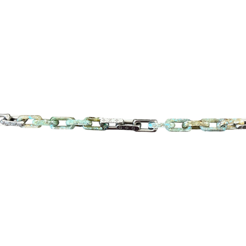 Men's Monogram Chain Necklace Silver