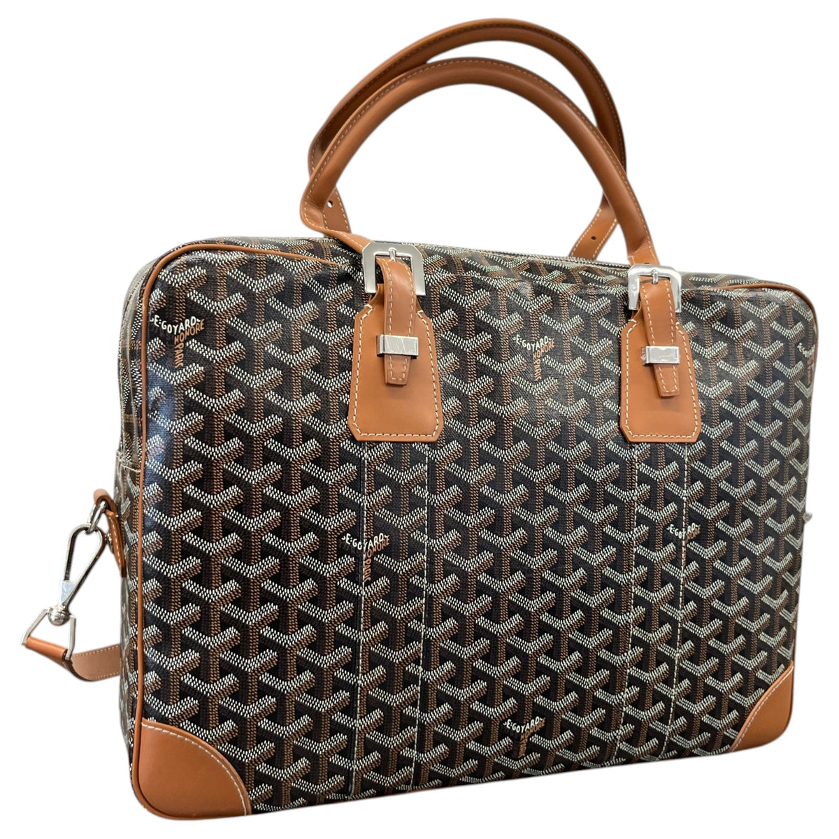 Men's Goyardine Ambassade Briefcase Brown - Photo 8