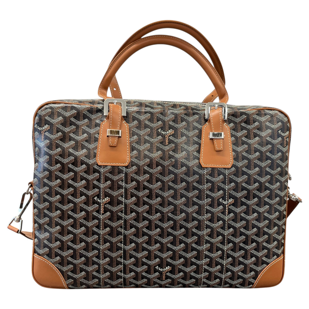 Men's Goyardine Ambassade Briefcase Brown - Photo 3