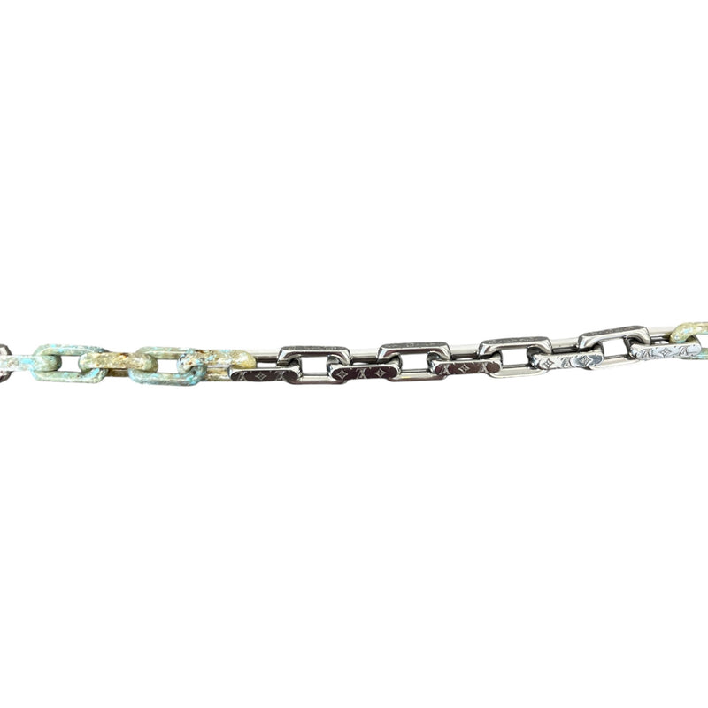 Men's Monogram Chain Necklace Silver