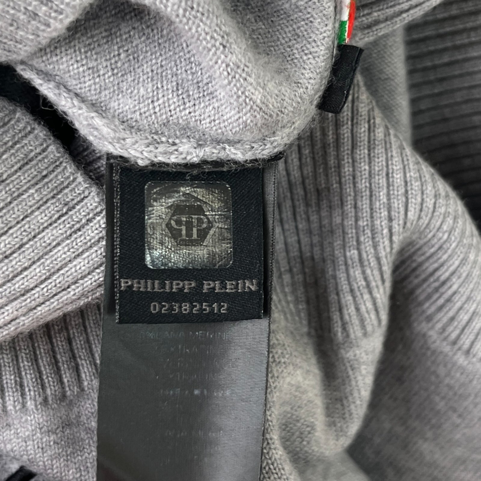 Men's Embroidered Logo Sweatshirt Grey Size S - Photo 8
