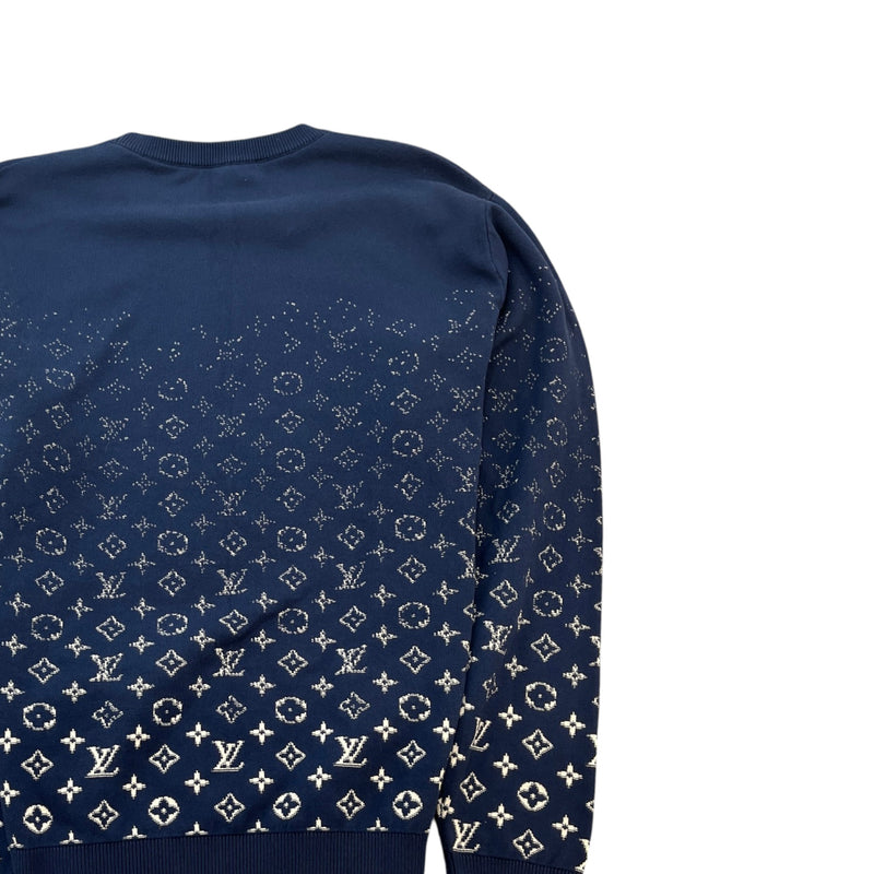 Men's Gradient Monogram Sweatshirt Navy Size XL