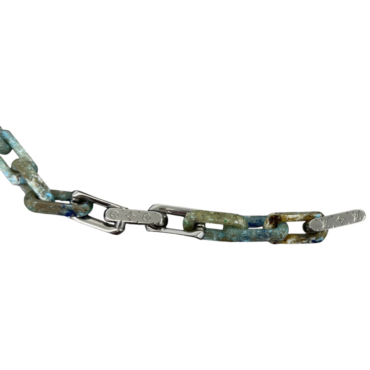 Men's Monogram Chain Necklace Silver - Photo 8