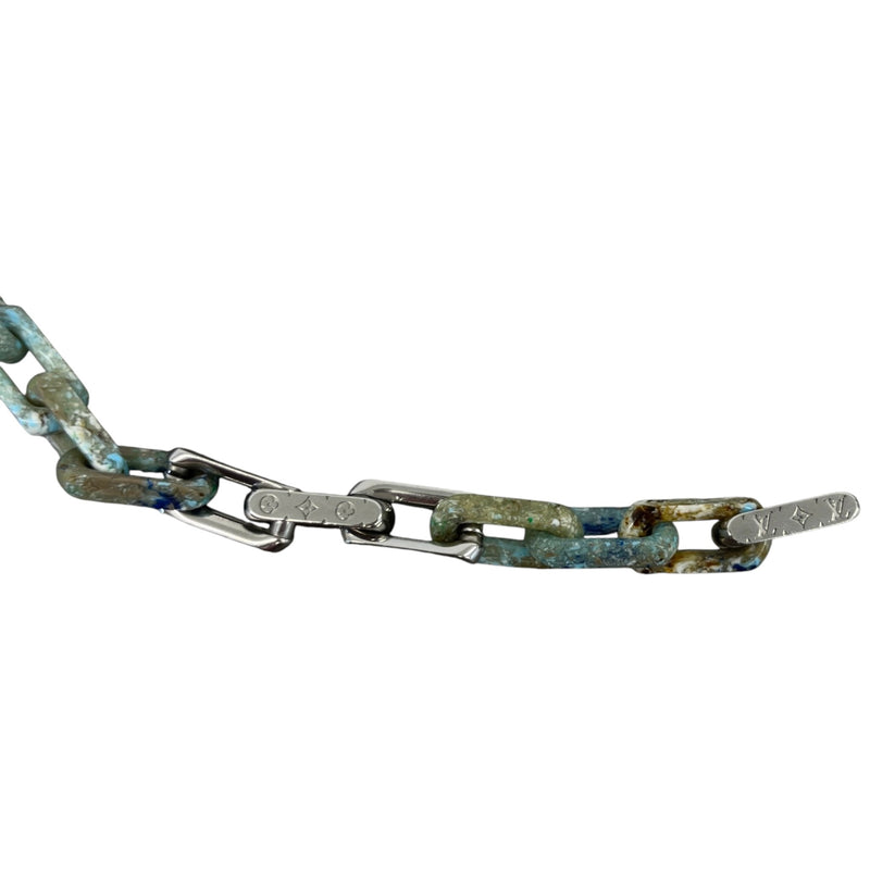 Men's Monogram Chain Necklace Silver