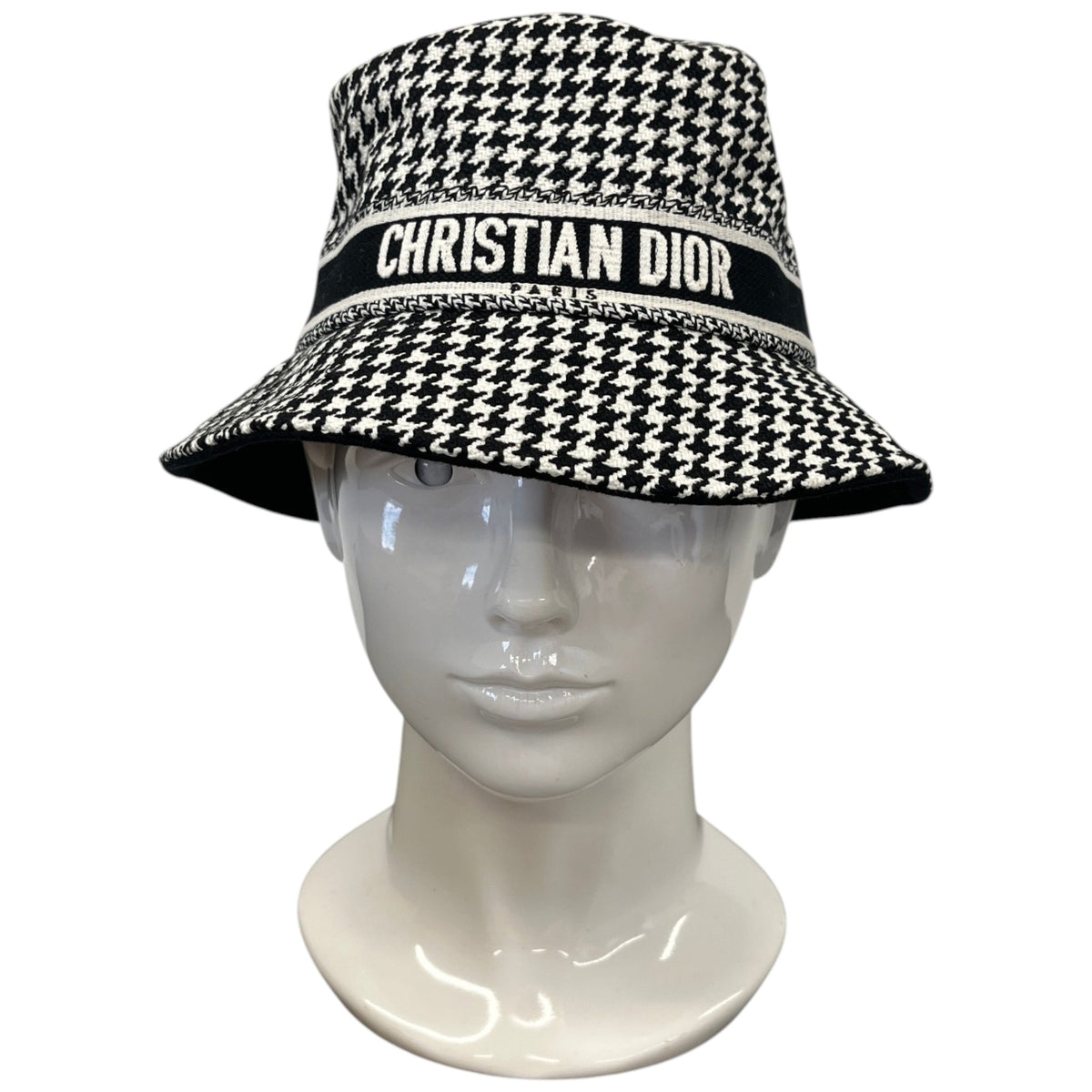 Men's D-Bobby Houndstooth Bucket Hat Black - Photo 3