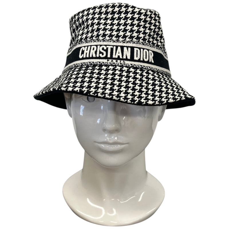 Men's D-Bobby Houndstooth Bucket Hat Black