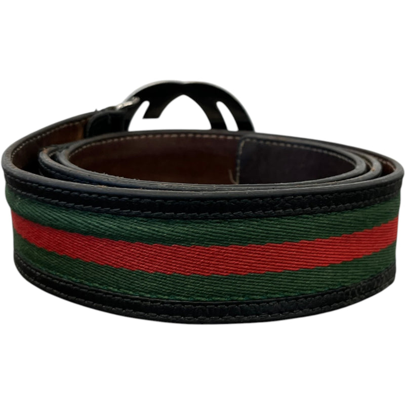 Men's Interlocking G Web Belt Multi-Coloured Size Waist 32"