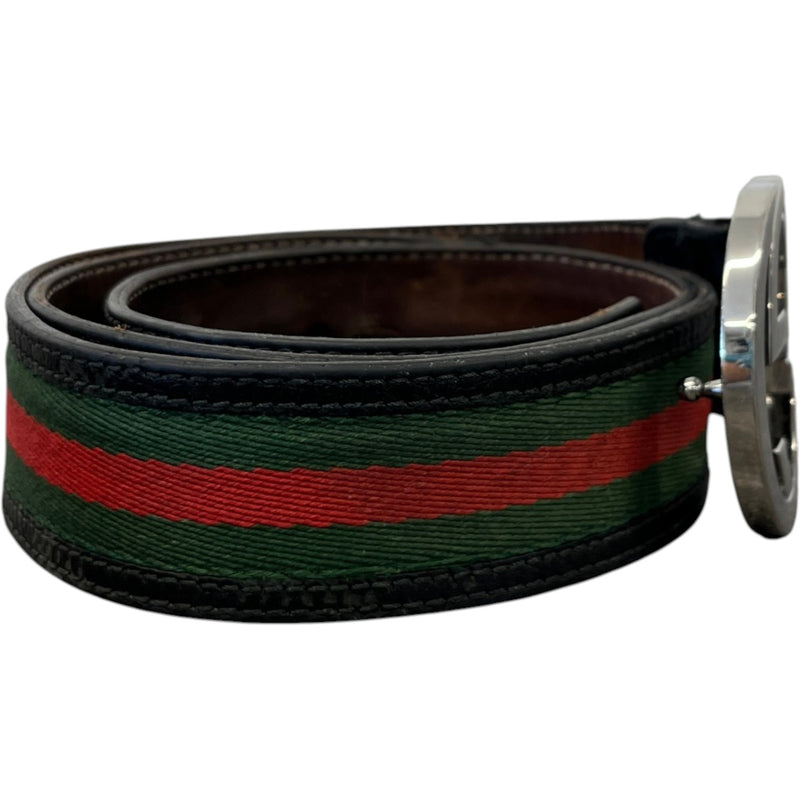 Men's Interlocking G Web Belt Multi-Coloured Size Waist 32"