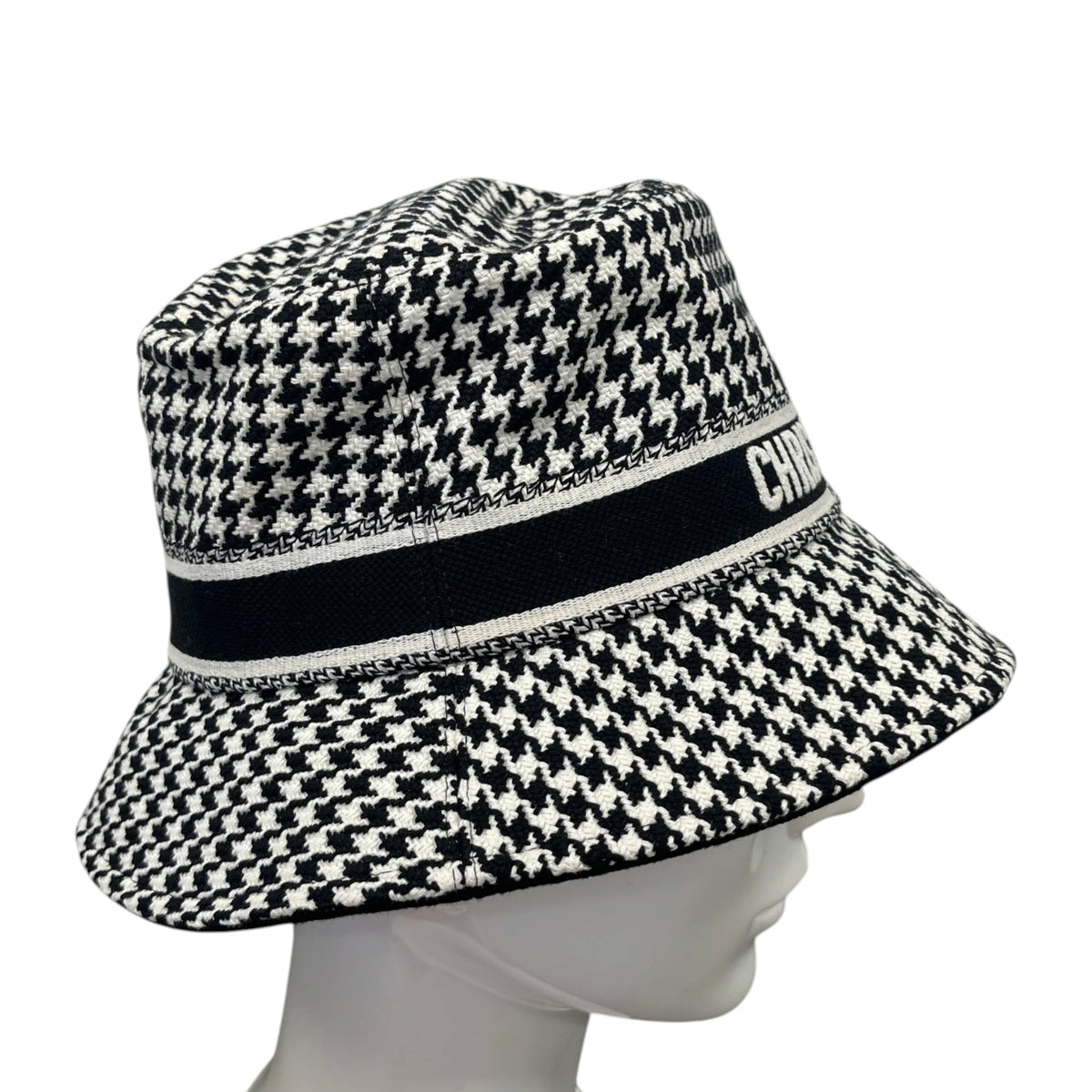 Men's D-Bobby Houndstooth Bucket Hat Black - Photo 5