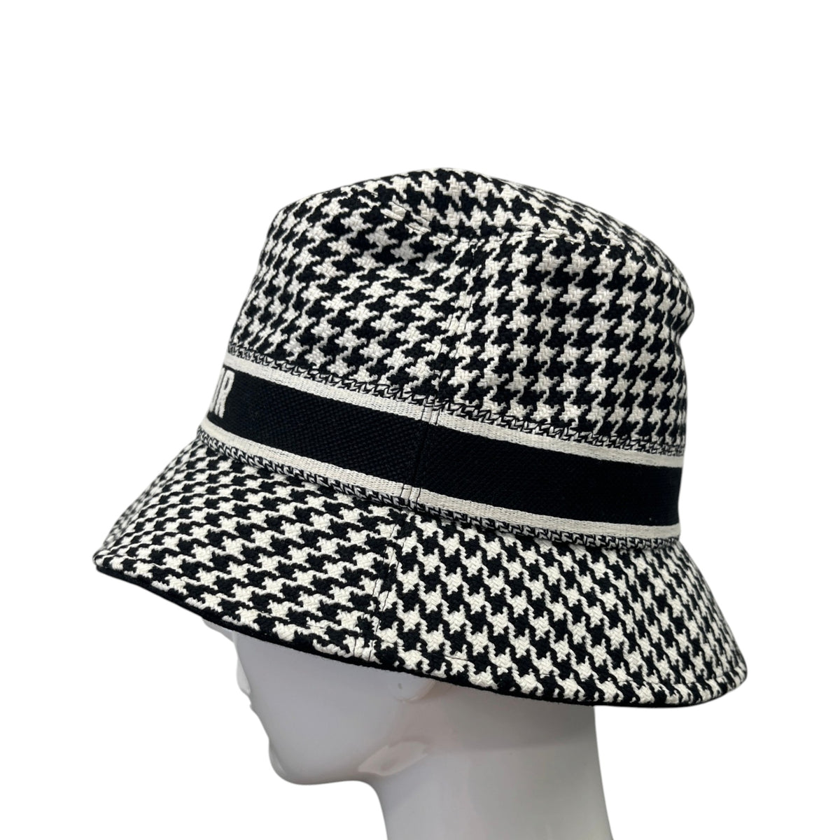 Men's D-Bobby Houndstooth Bucket Hat Black - Photo 6