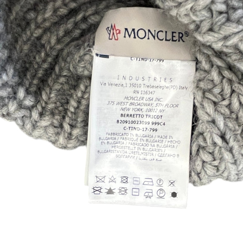 Men's Berretto Tricot Beanie Hat Grey