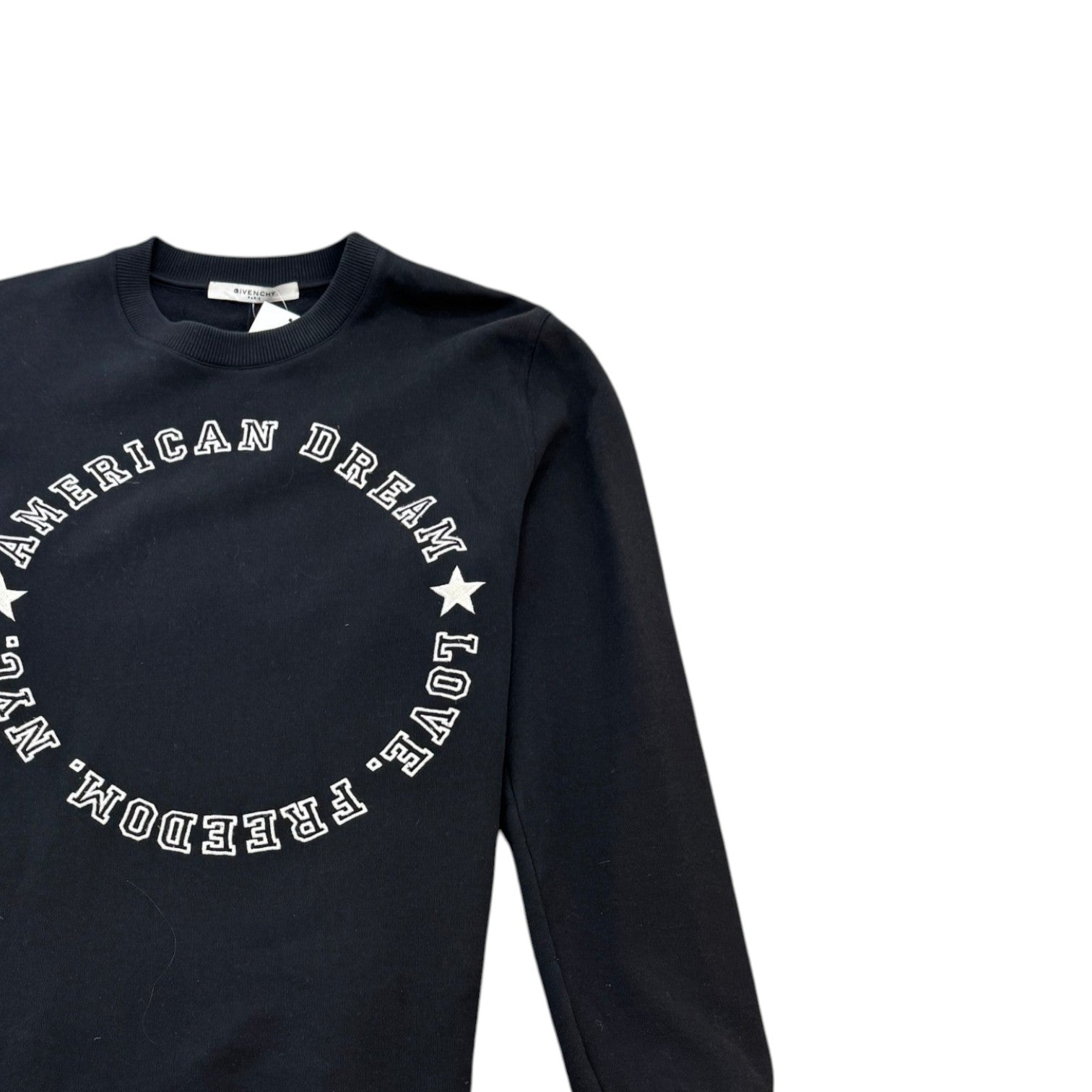 Men's American Dream Embroidered Sweatshirt Black Size L - Photo 3