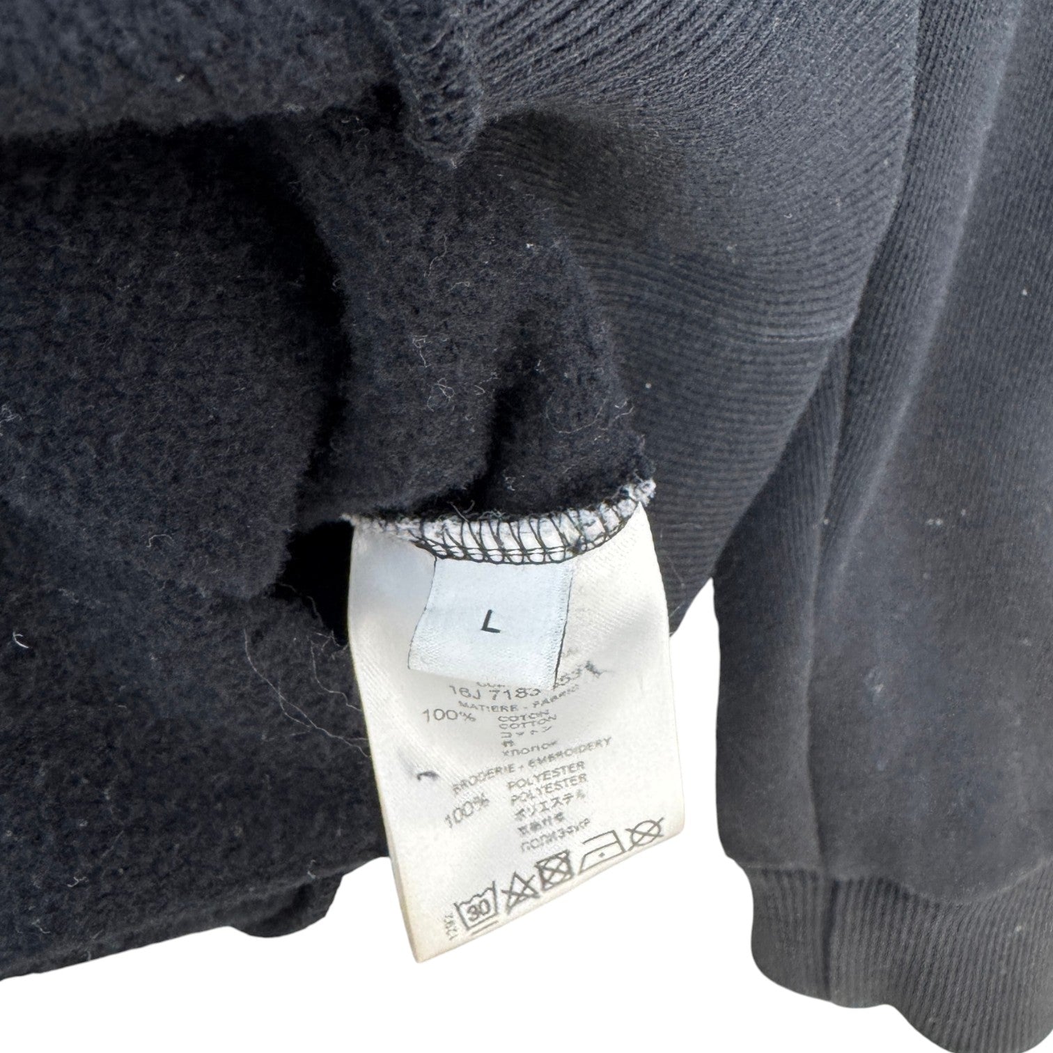 Men's American Dream Embroidered Sweatshirt Black Size L - Photo 6