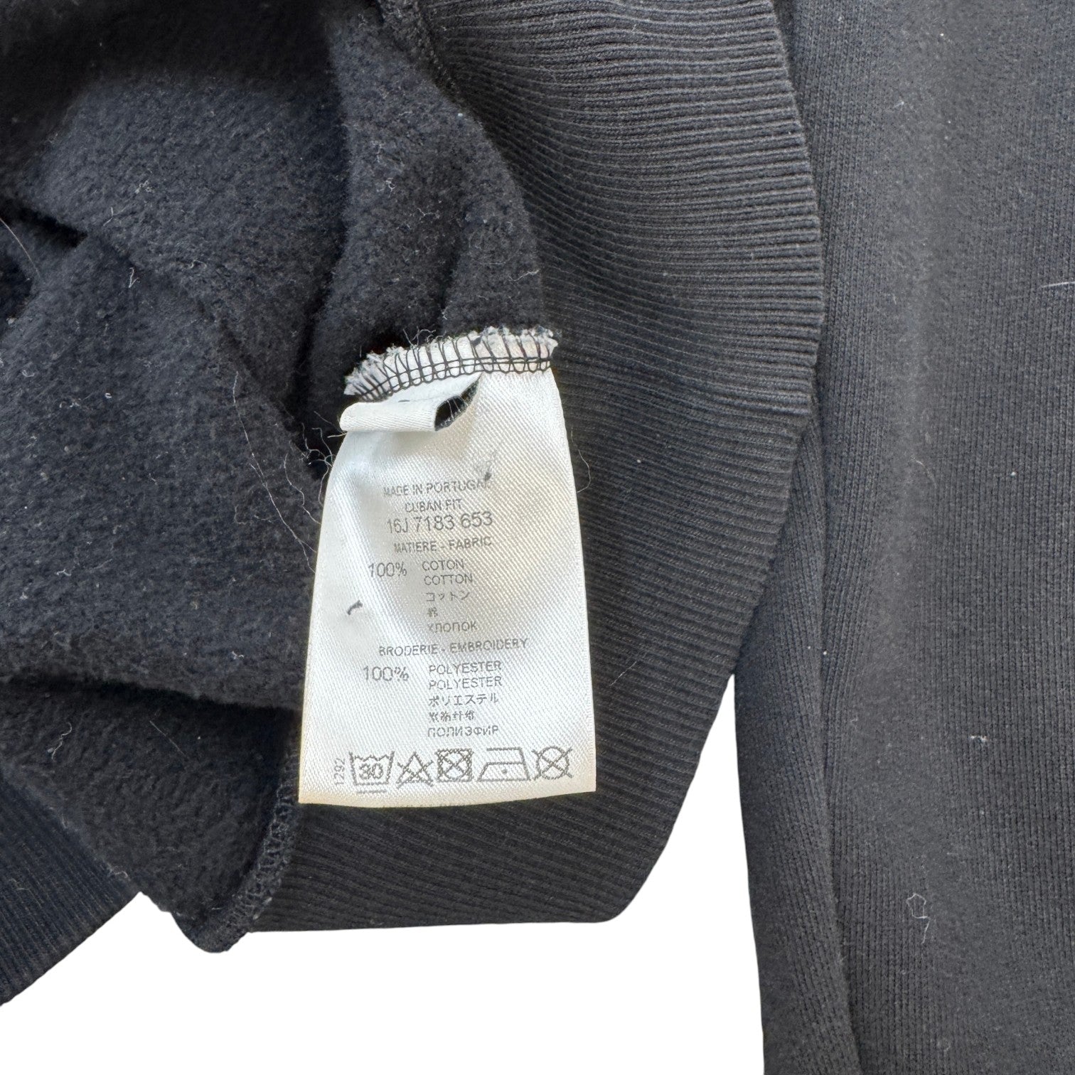 Men's American Dream Embroidered Sweatshirt Black Size L - Photo 7