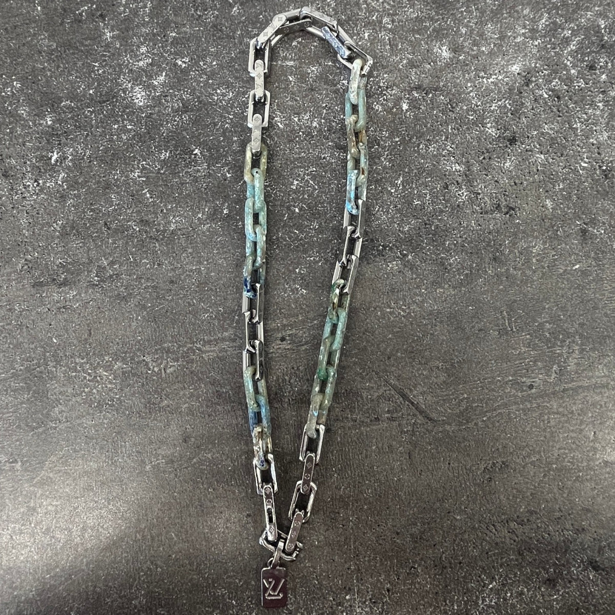 Men's Monogram Chain Necklace Silver - Photo 9