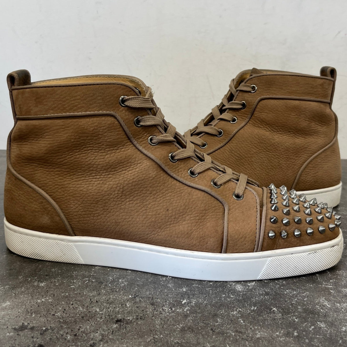Men's Louis Spikes High Trainers Brown Size UK 11 / EU 45 - Photo 12