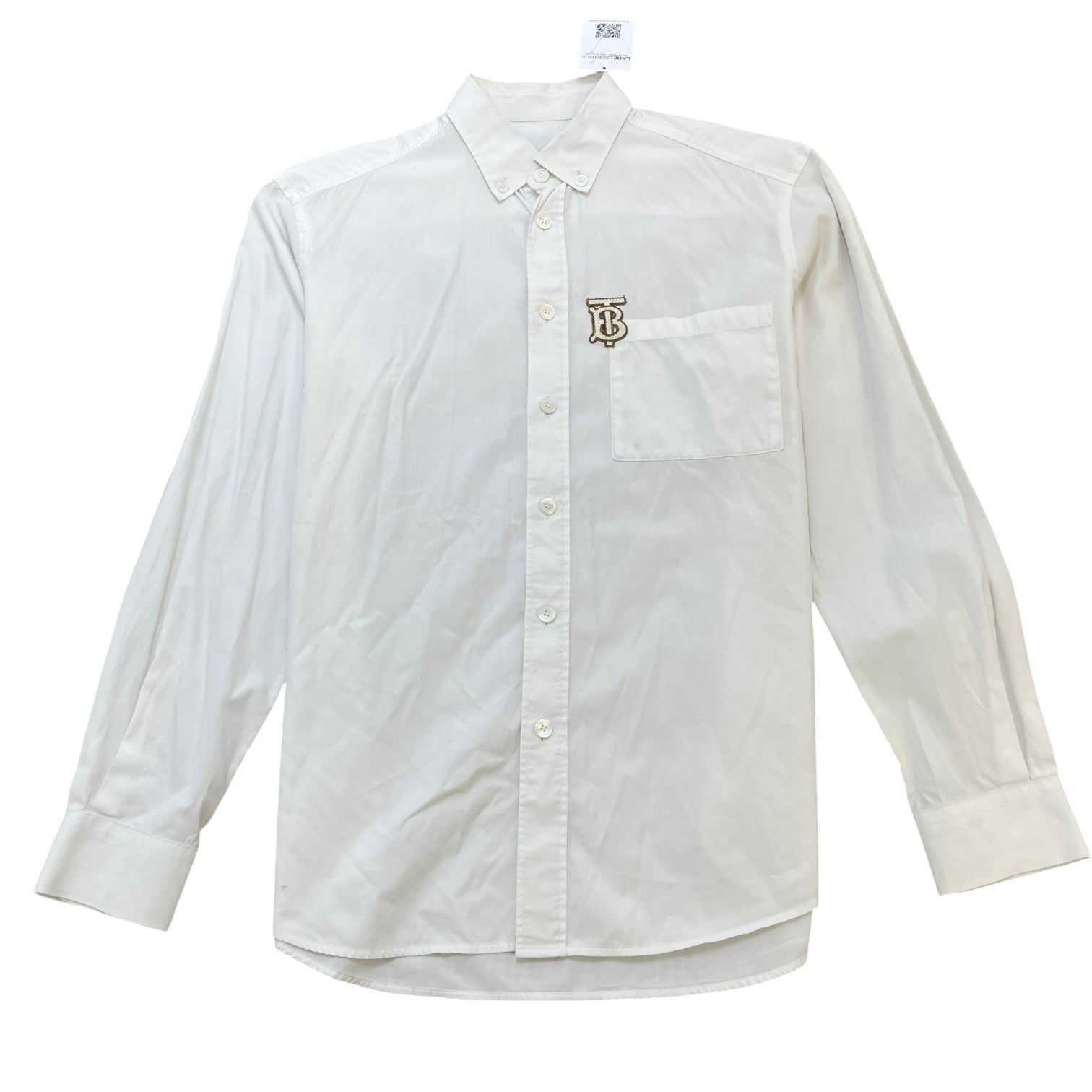 Men's Monogram Motif Shirt White Size M - Photo 1