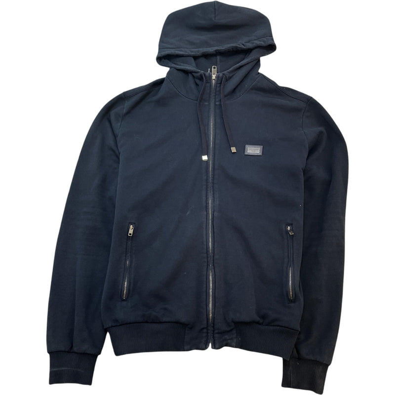 Men's Plaque Logo Hoodie Navy Size IT 52 / UK XL