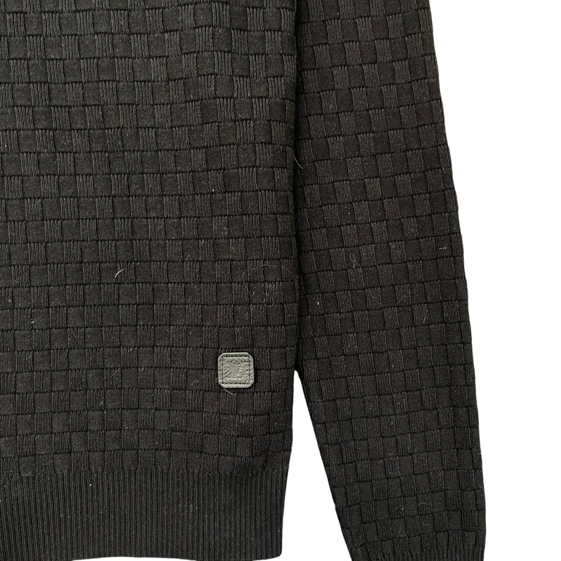 Men's Damier Signature Crewneck Jumper Black Size L