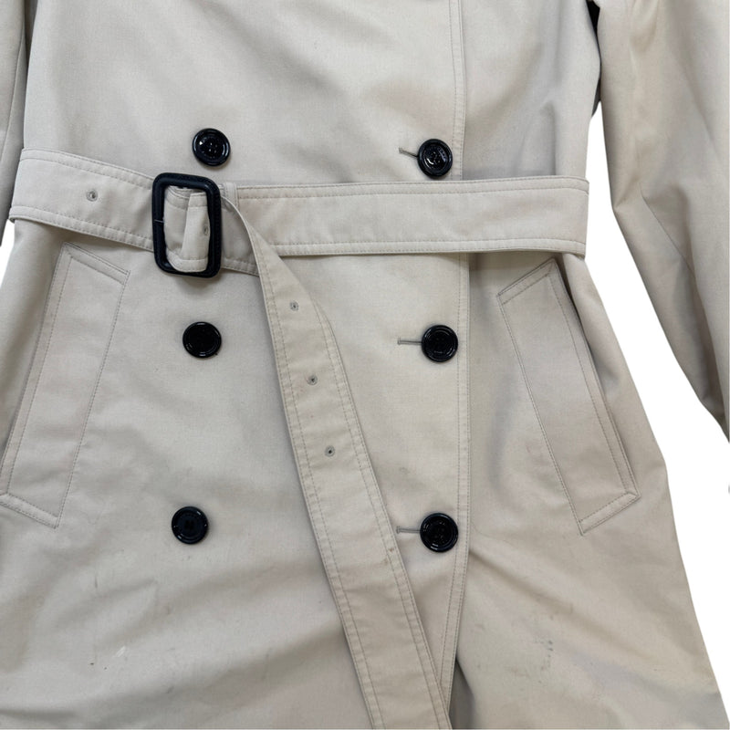 Women's Double Breasted Trench Jacket Beige Size L / UK 12