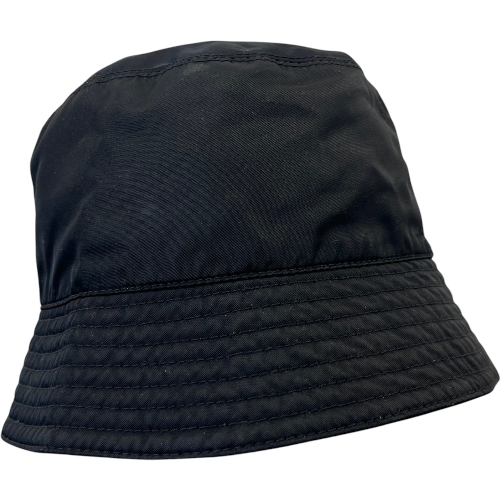 Men's Re-Nylon Plaque Logo Bucket Hat Black Size L - Photo 4