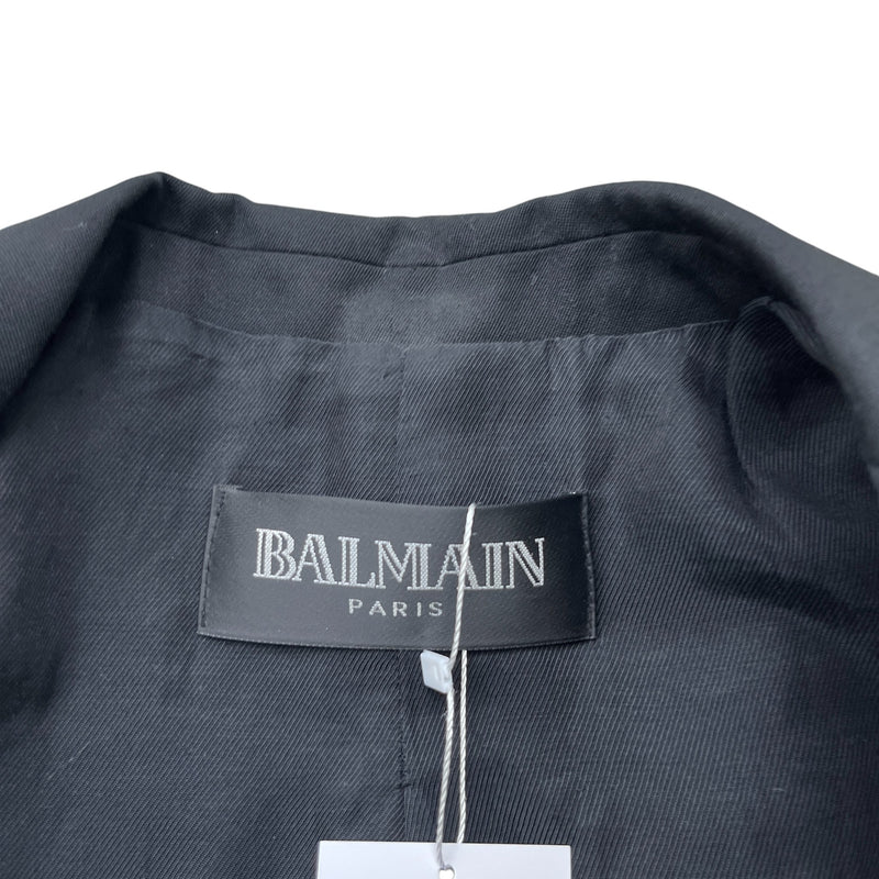 Women's Satin Lapel Double Breasted Jacket Black Size IT 38 / UK 6