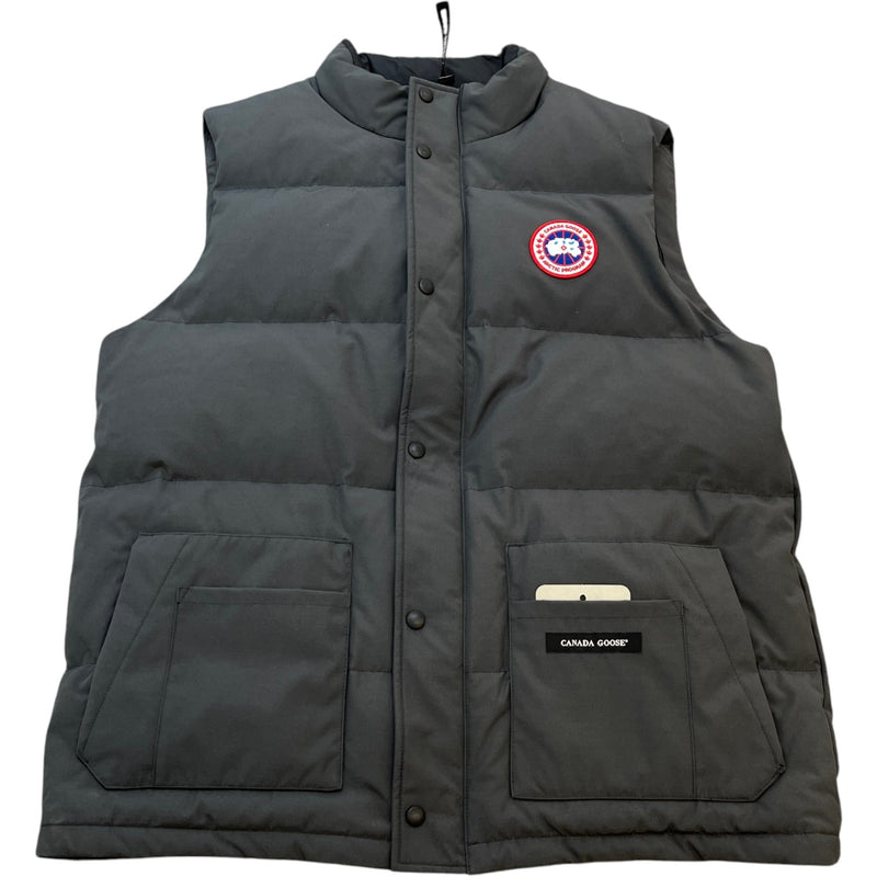 Men's Freestyle Crew Vest Gilet Grey Size XL