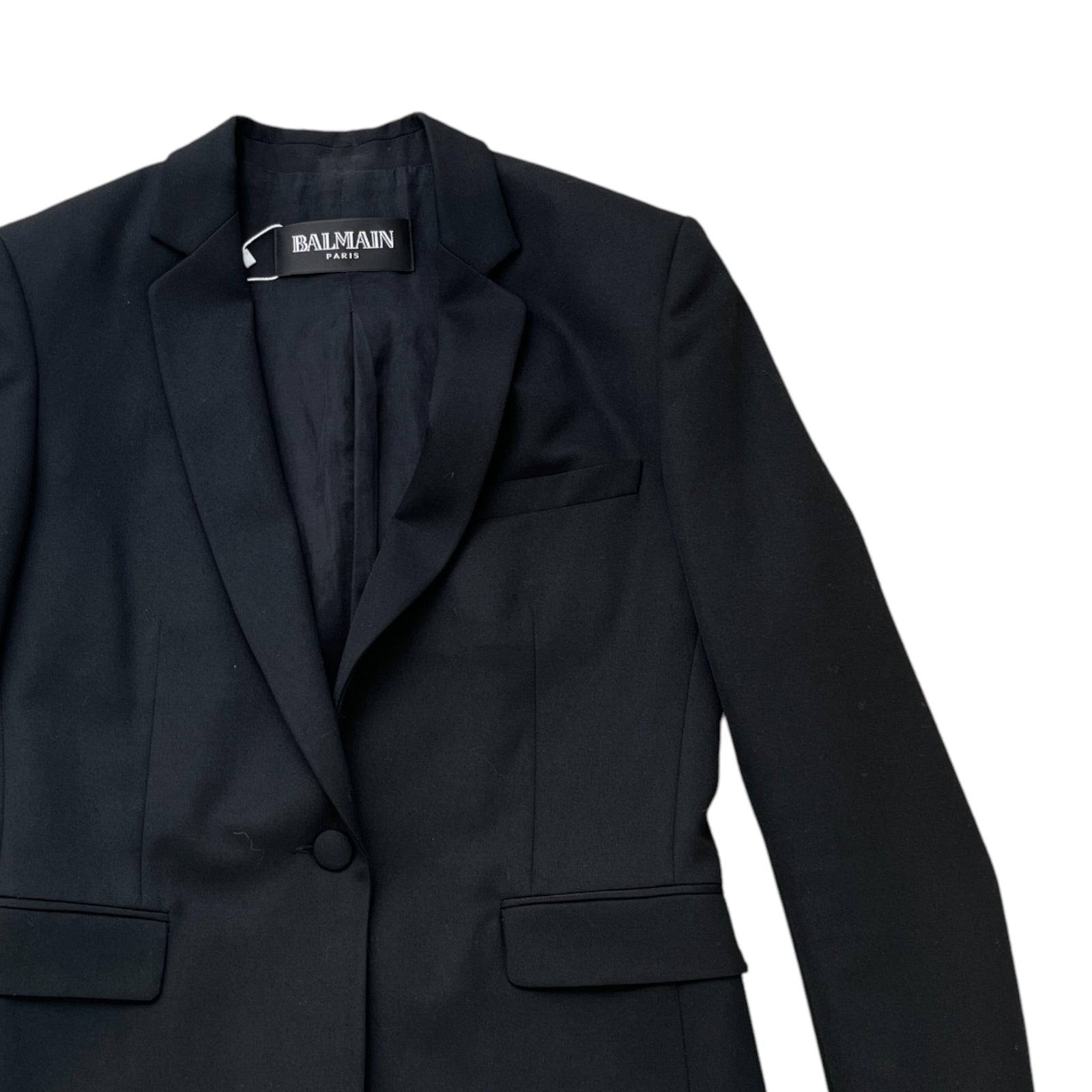 Women's Satin Lapel Double Breasted Jacket Black Size IT 38 / UK 6 - Photo 3