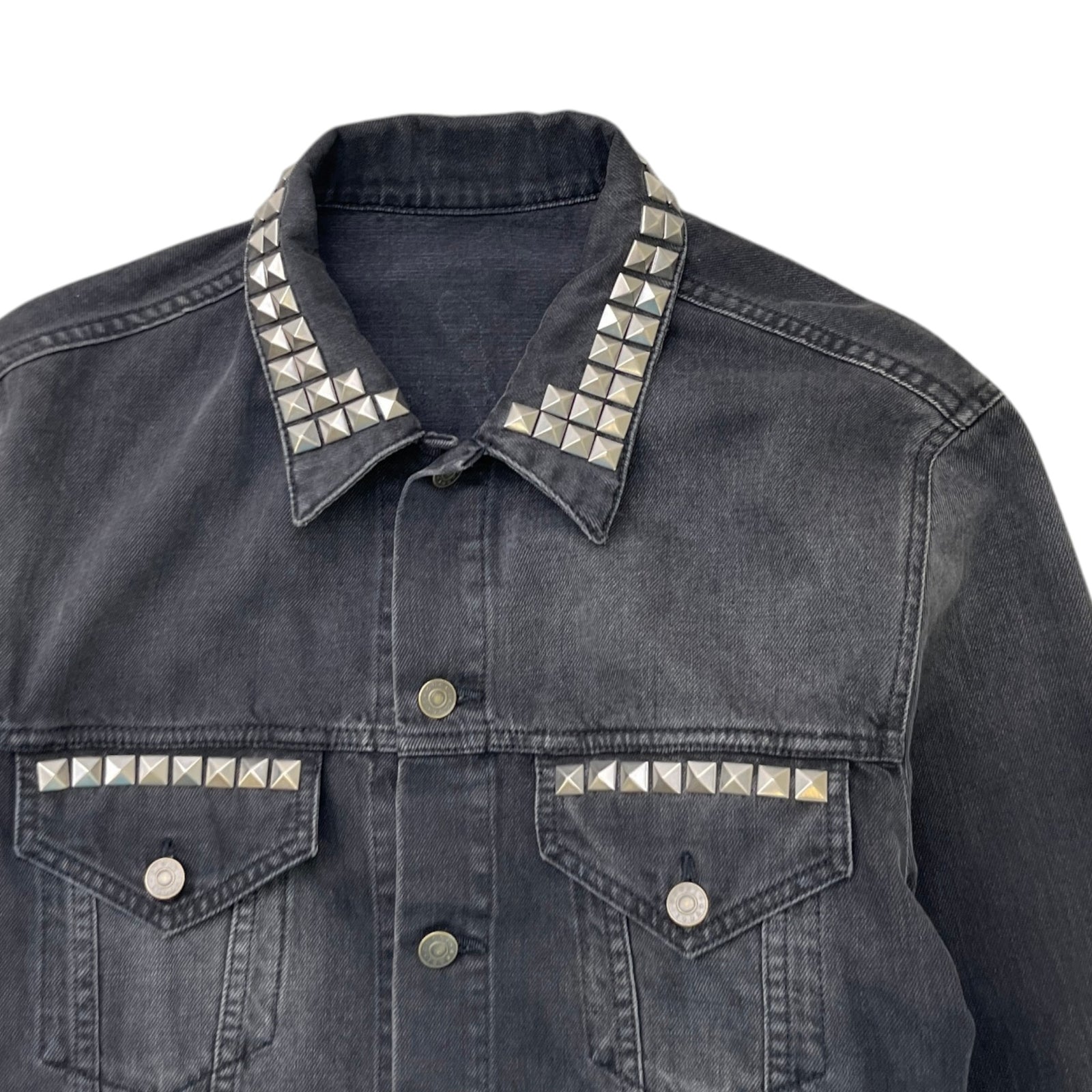 Men's Black Panther Embroidery Studded Jacket Black Size IT 52 / XL - Photo 5