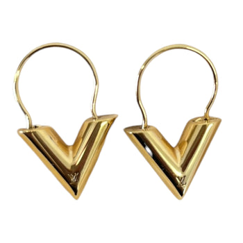 Women's Essential V Earrings Gold