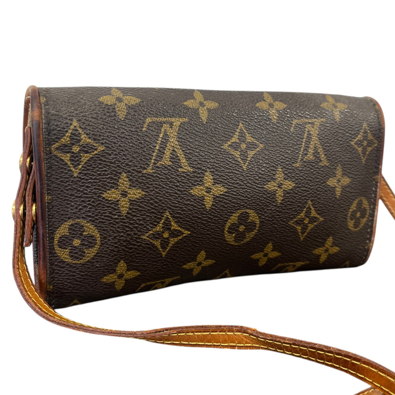 Women's Twin GM Monogram Crossbody Bag Brown
