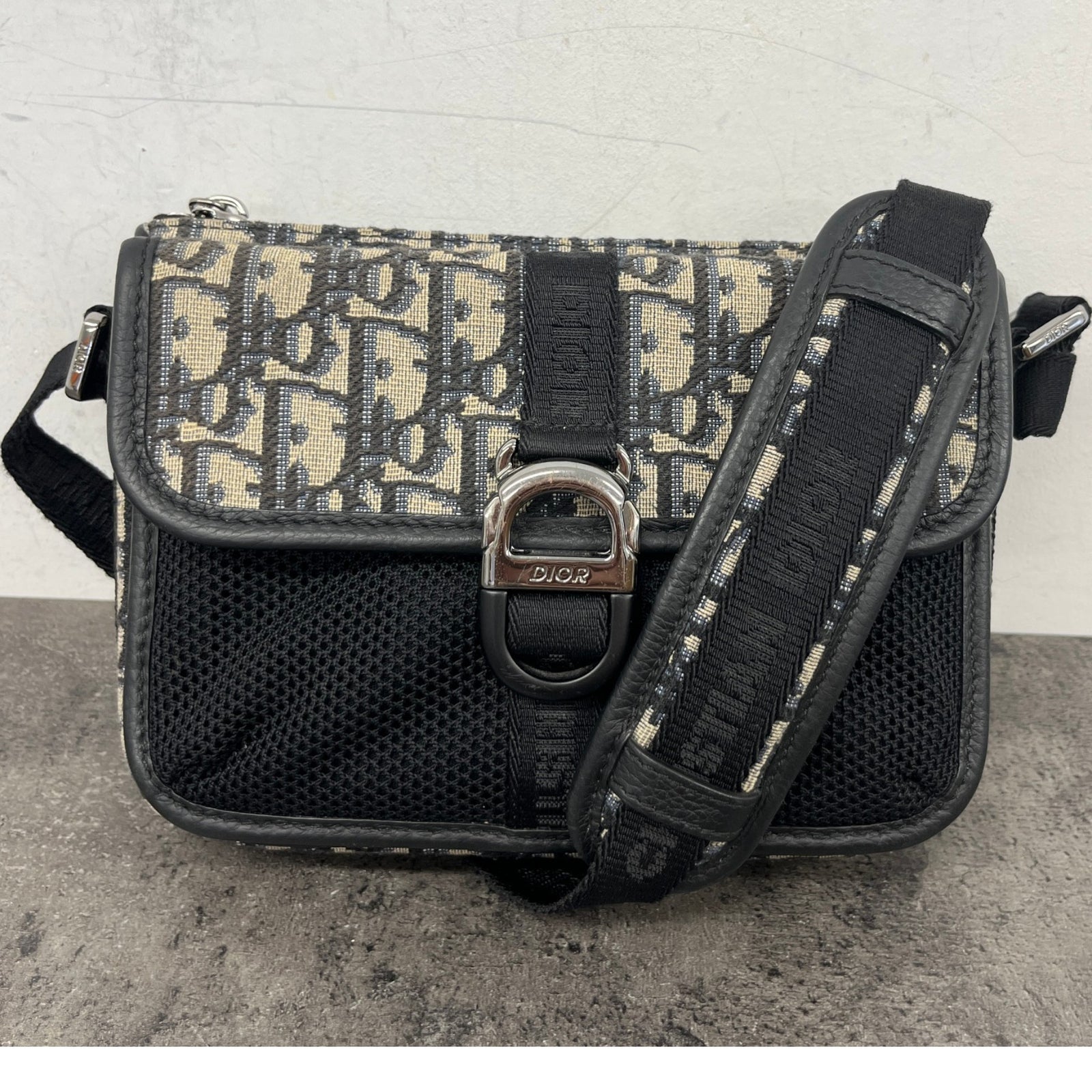 Men's Mini Dior 8 Messenger Bag Black - Photo 12