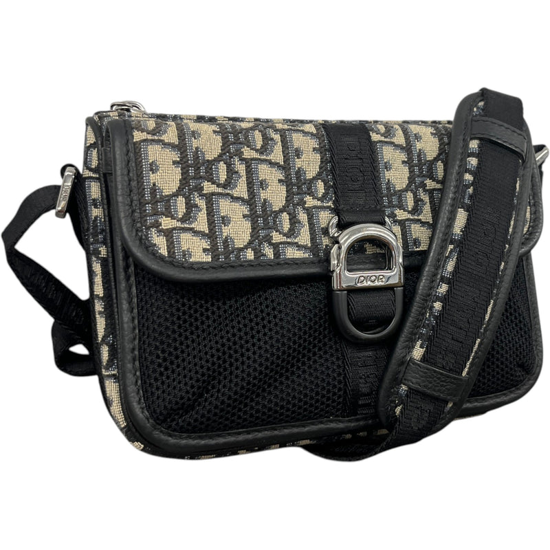 Men's Mini Dior 8 Messenger Bag Black