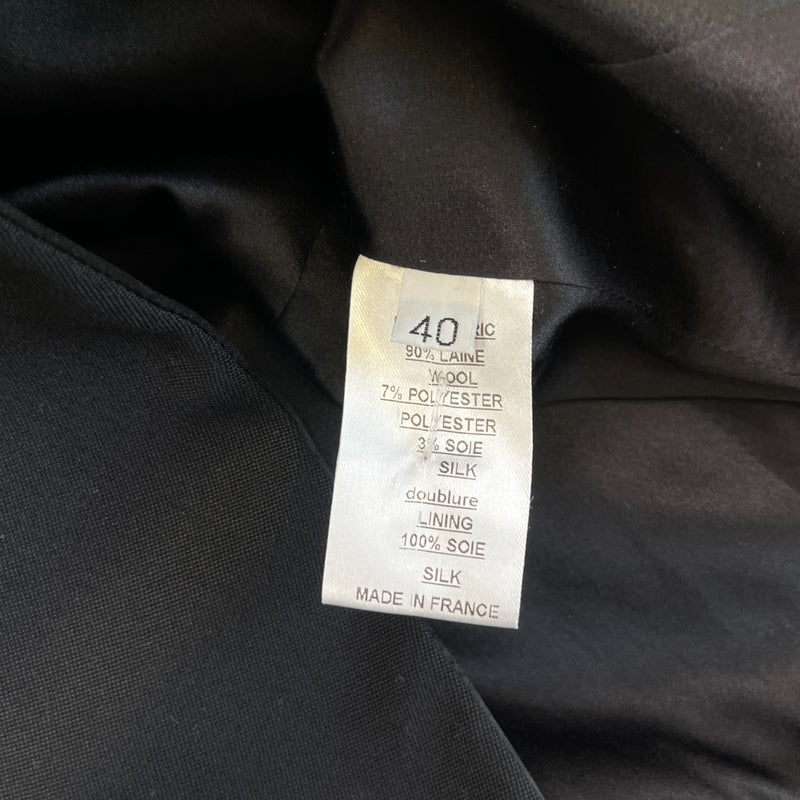 Women's Satin Lapel Double Breasted Jacket Black Size IT 38 / UK 6