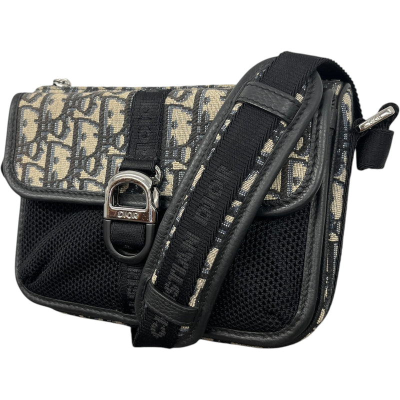 Men's Mini Dior 8 Messenger Bag Black