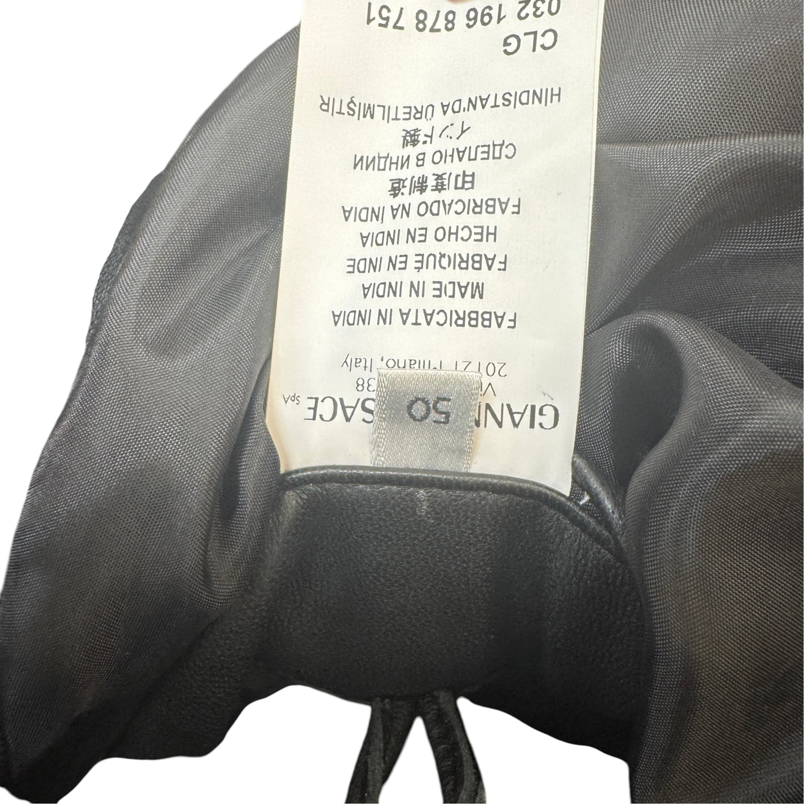 Men's Leather Medusa Zip Jacket Black Size L - Photo 6