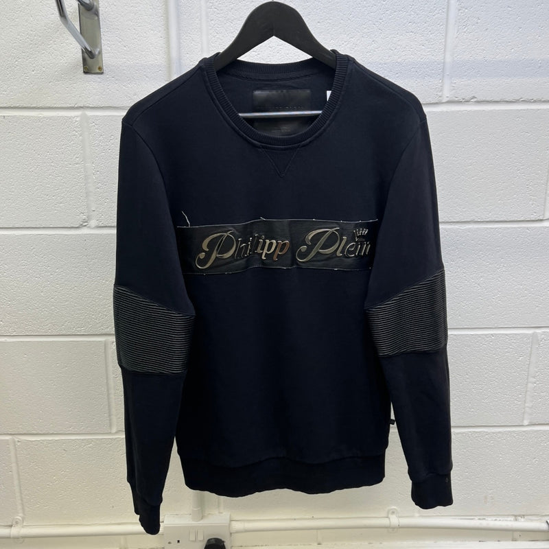 Men's Applique Logo Sweatshirt Black Size L