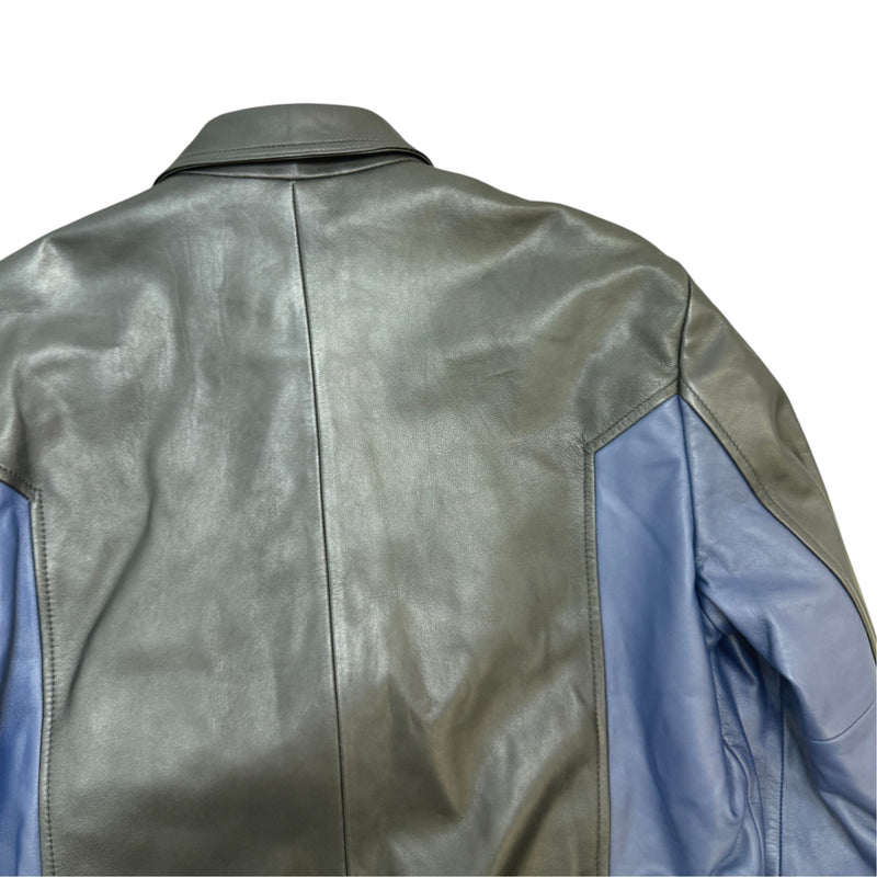 Men's Leather Medusa Zip Jacket Black Size L