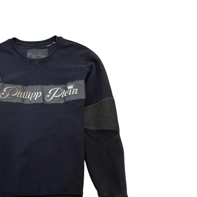 Men's Applique Logo Sweatshirt Black Size L