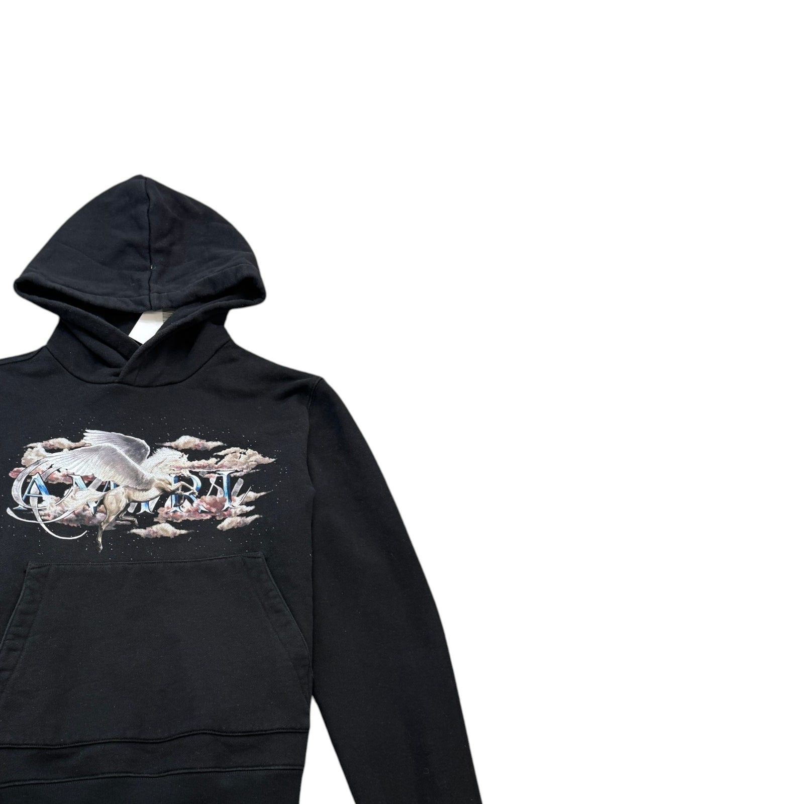Men's Pegasus Script Hoodie Black Size M - Photo 3