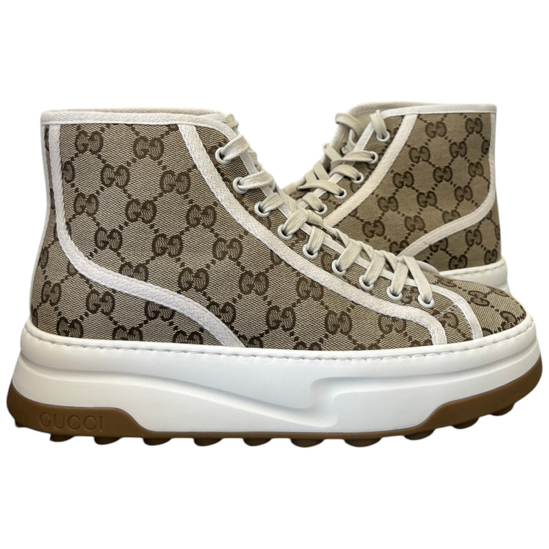 Men's GG Supreme Tennis 1977 High Trainers Beige Size UK 7 / EU 41