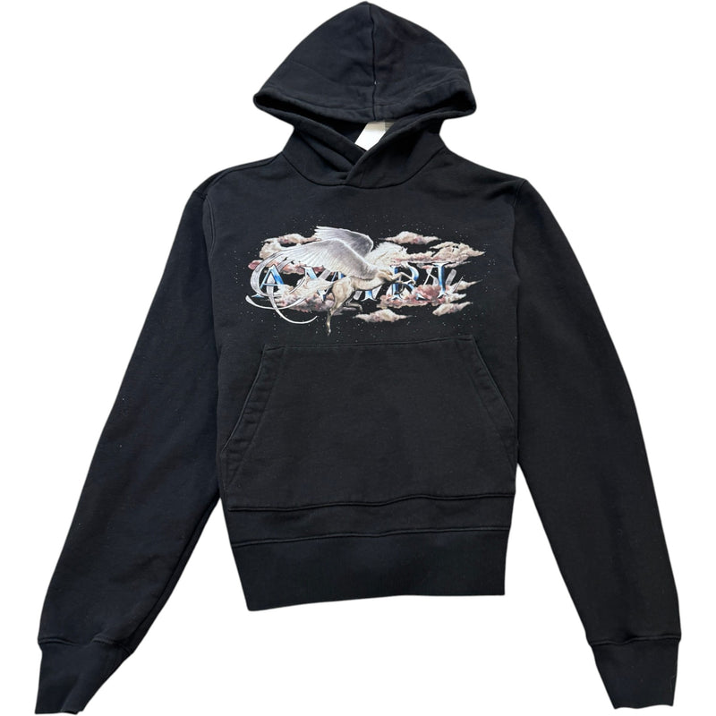 Men's Pegasus Script Hoodie Black Size M