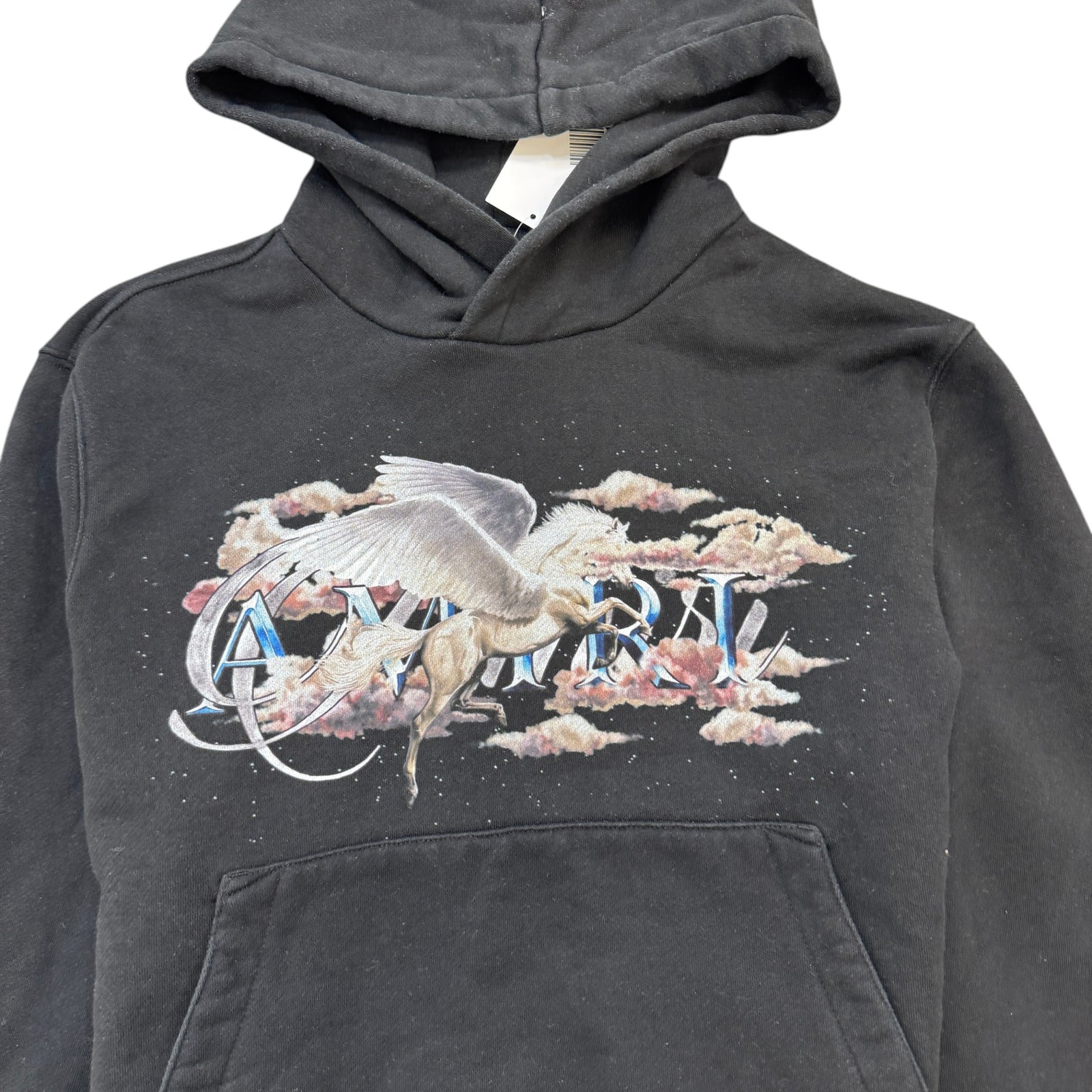 Men's Pegasus Script Hoodie Black Size M - Photo 5