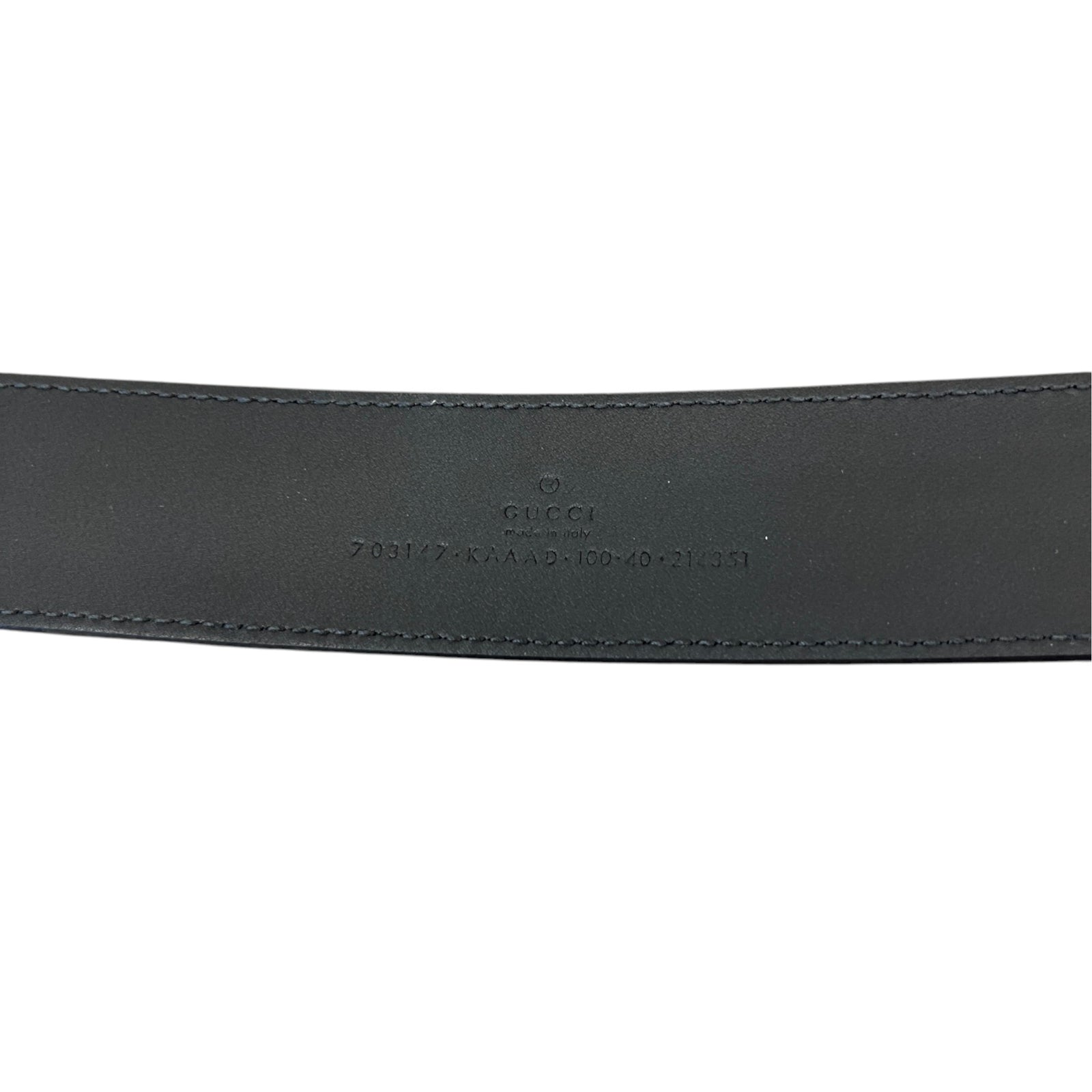 Men's GG Supreme Canvas Belt Black Size 34" - Photo 7