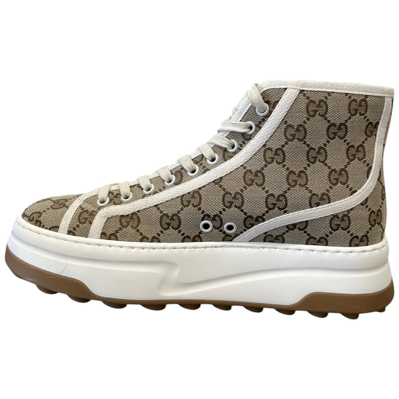 Men's GG Supreme Tennis 1977 High Trainers Beige Size UK 7 / EU 41