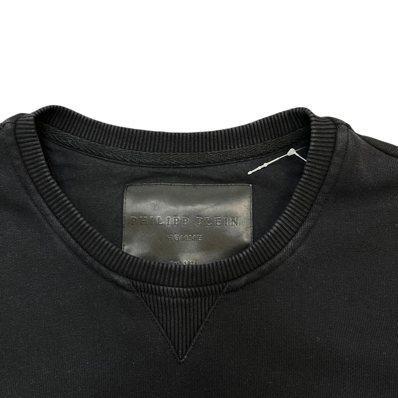 Men's Applique Logo Sweatshirt Black Size L