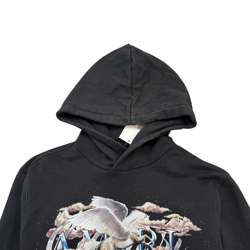 Men's Pegasus Script Hoodie Black Size M