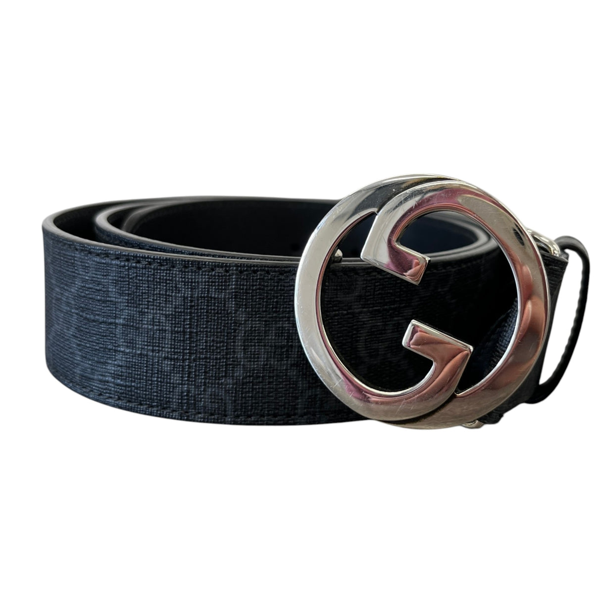 Men's GG Supreme Canvas Belt Black Size 34" - Photo 1