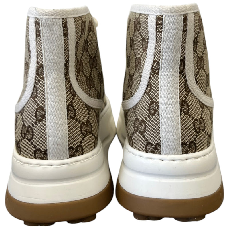Men's GG Supreme Tennis 1977 High Trainers Beige Size UK 7 / EU 41